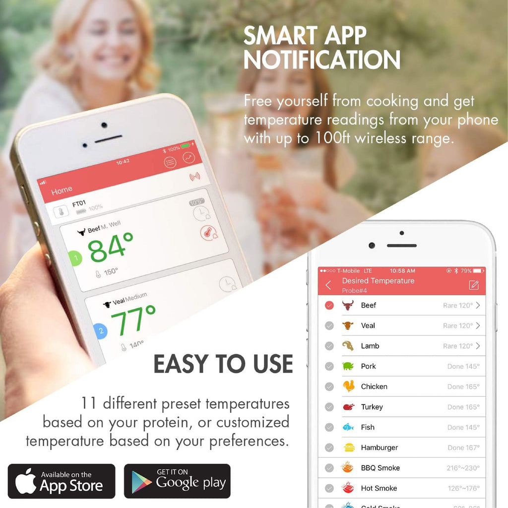 TooGoodTo™ BBQ Smart Digital Meat Thermometer