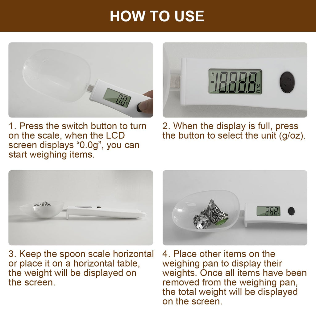 TooGoodTo™ Precision Digital Spoon Scale